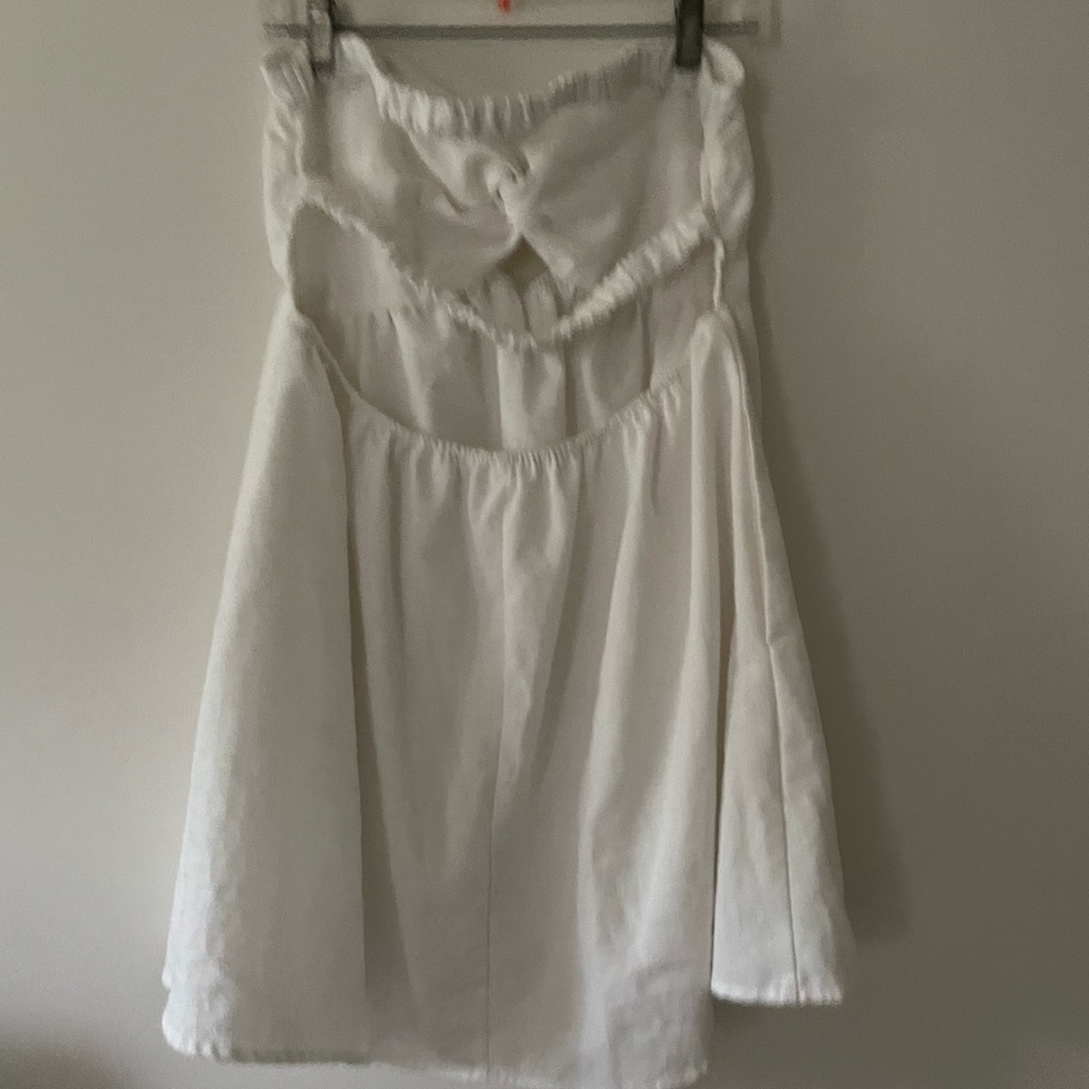 Women Summer Dresses Sleeveless White With Pockets. Fits like XL - Picture 10 of 12